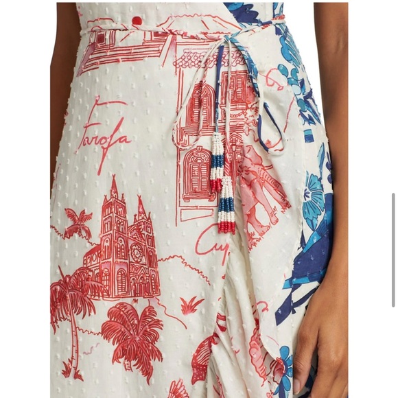 FARM RIO Two Tone Wrap Dress - Picture 8 of 12